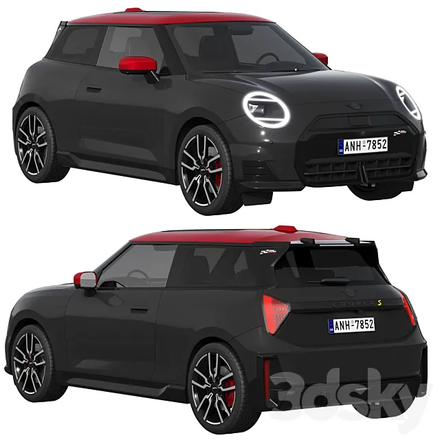 Mini Cooper SE JCW Trim 2024 3D Model