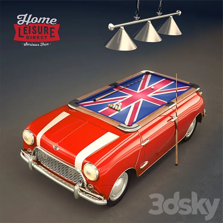 Mini-Cooper1965_pool_table 3D Model Free