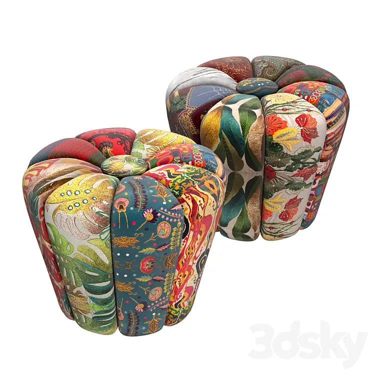 Mini Cynzia Pouf Playhouse 3D Model Free