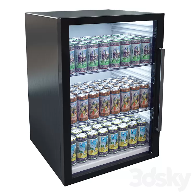 Mini Fridge 3D Model