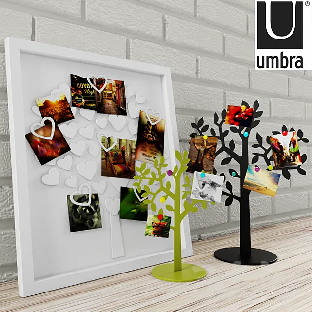 Mini holder for photos and photo frame LAUREL "love tree" 3DModel