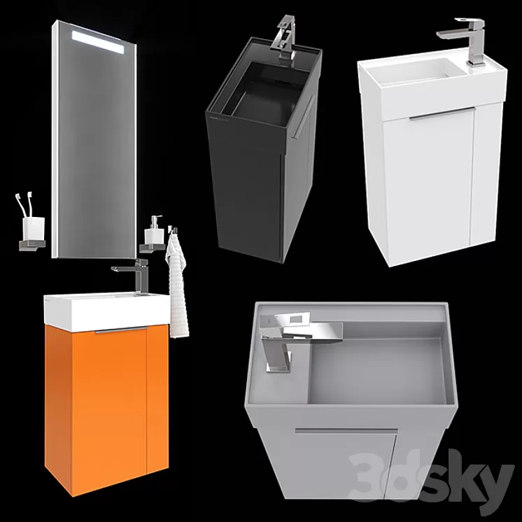 Mini-washbasin Laufen Kartell 815334 (815335). 3D Model