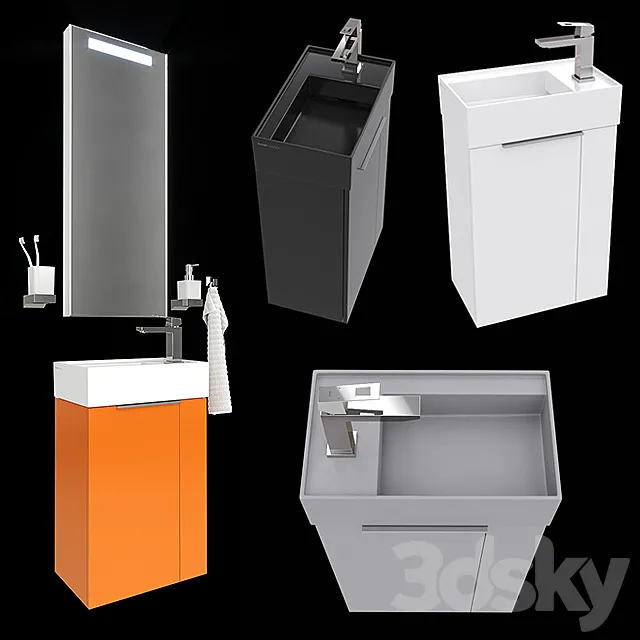 Mini-washbasin Laufen Kartell 815334 (815335). 3DModel