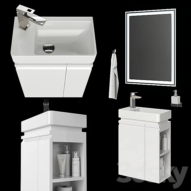 Mini washbasin Laufen Pro S 815955. 3DModel