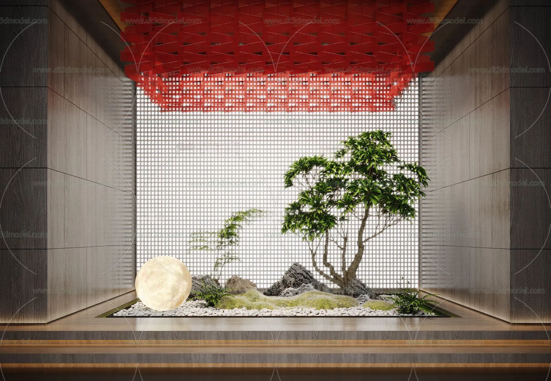 Miniature Garden 3D Scenes - Interior Plants - 001 - CORONA Render