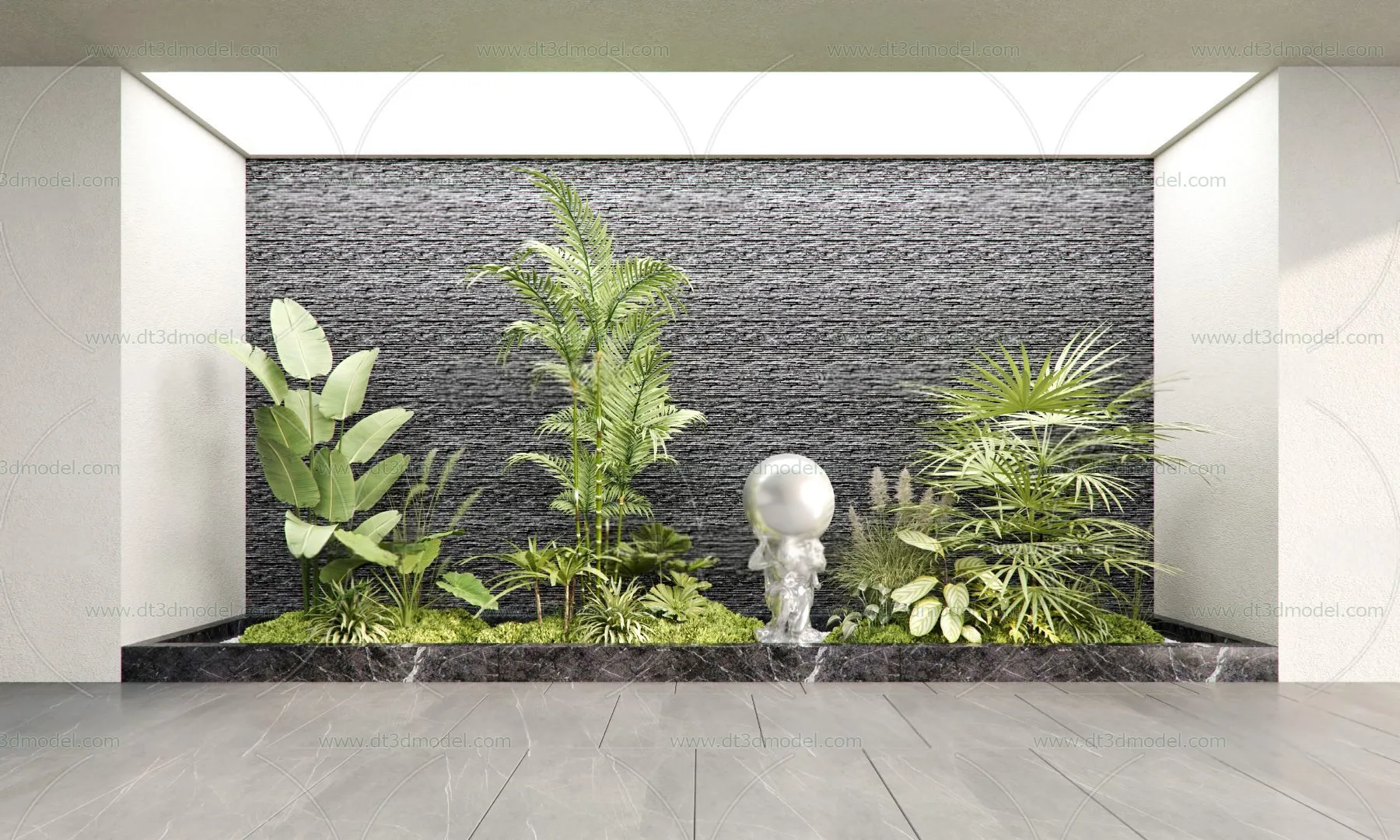 Miniature Garden 3D Scenes - Interior Plants - 003 - CORONA Render