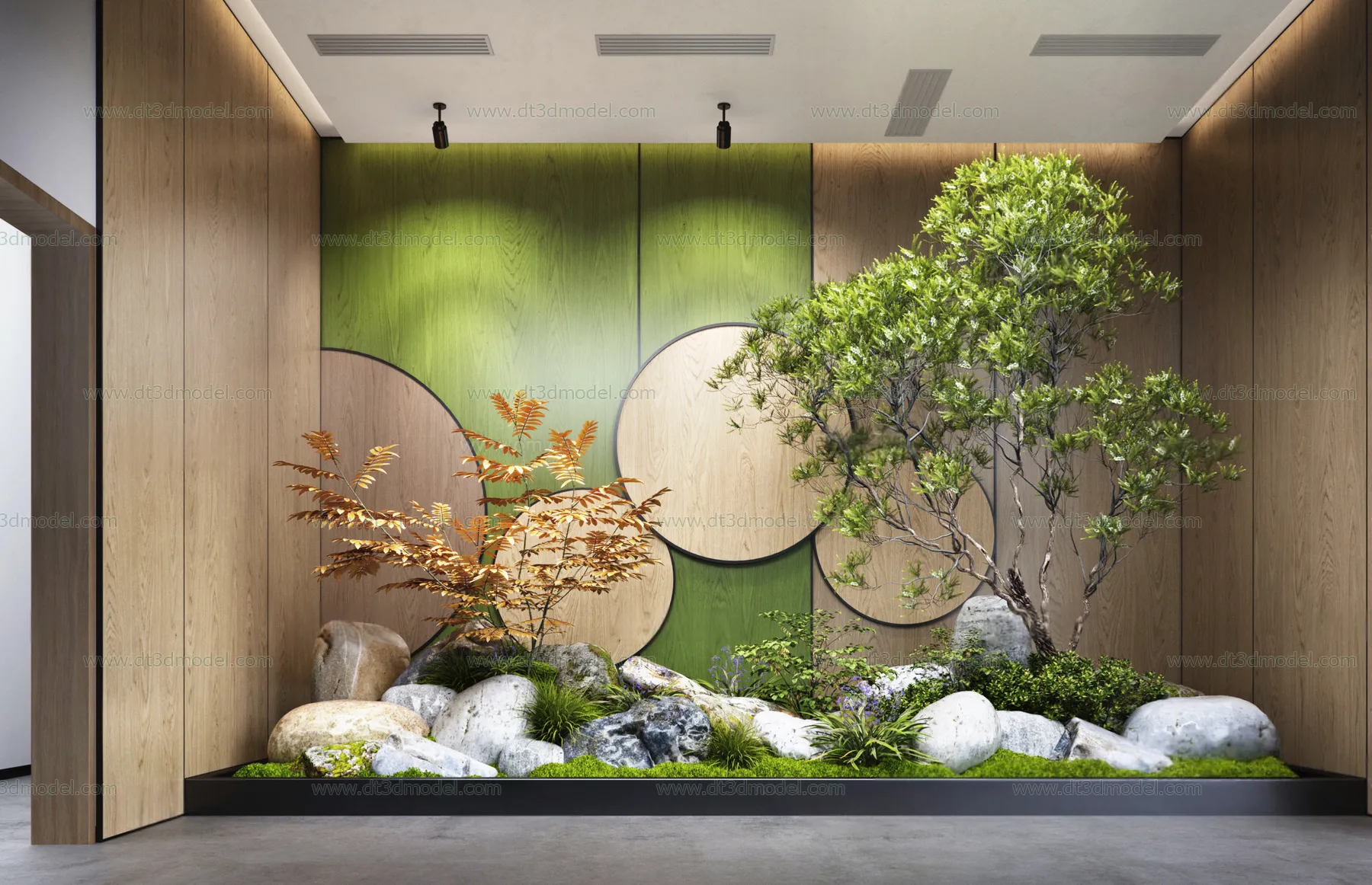 Miniature Garden 3D Scenes - Interior Plants - 006 - CORONA Render