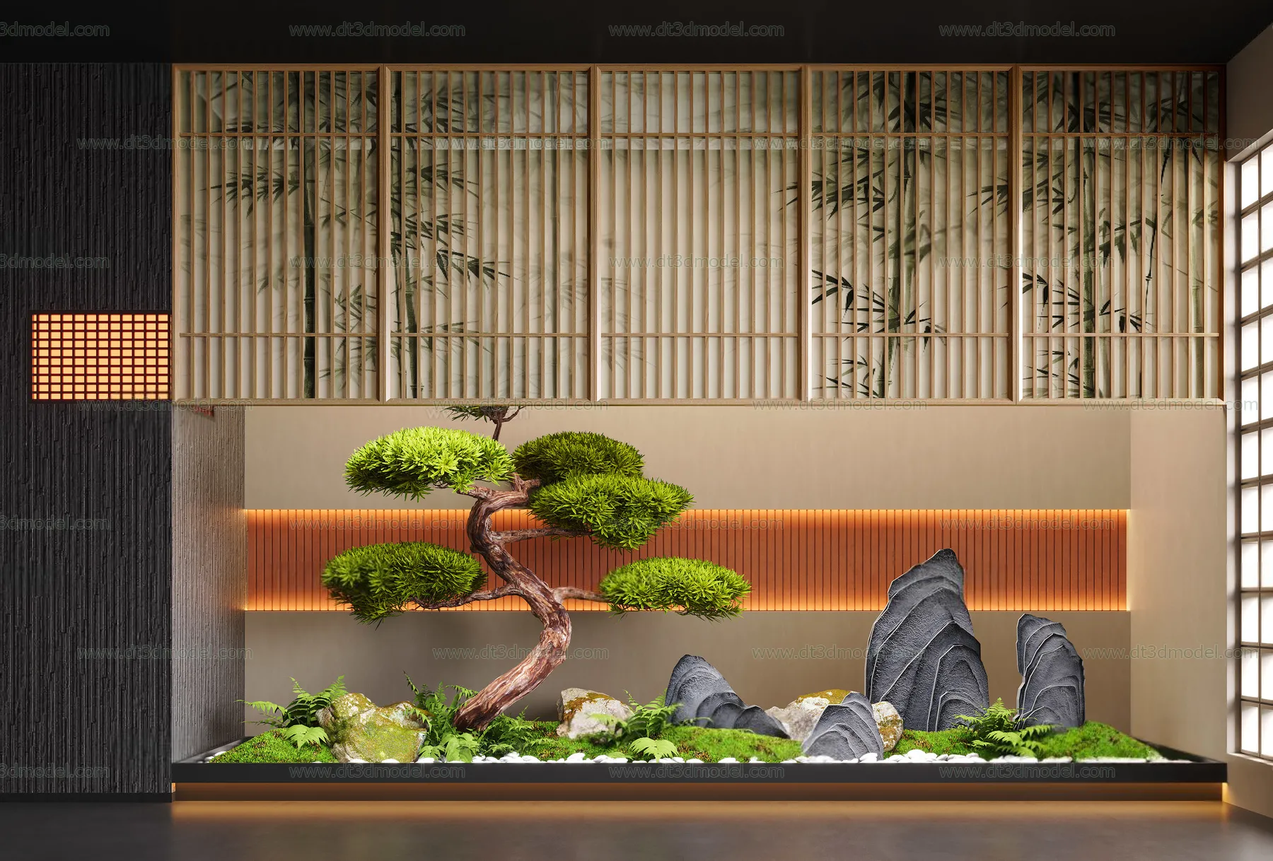 Miniature Garden 3D Scenes - Interior Plants - 011 - CORONA Render