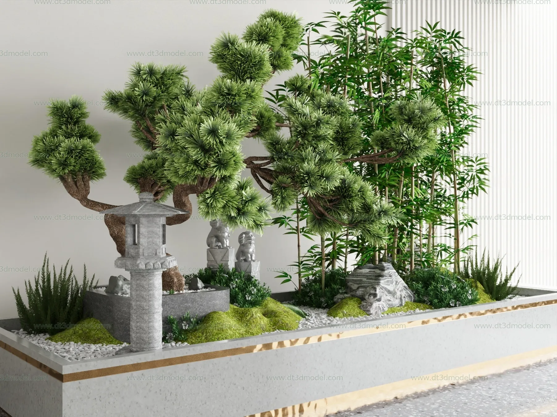 Miniature Garden 3D Scenes - Interior Plants - 016 - CORONA Render