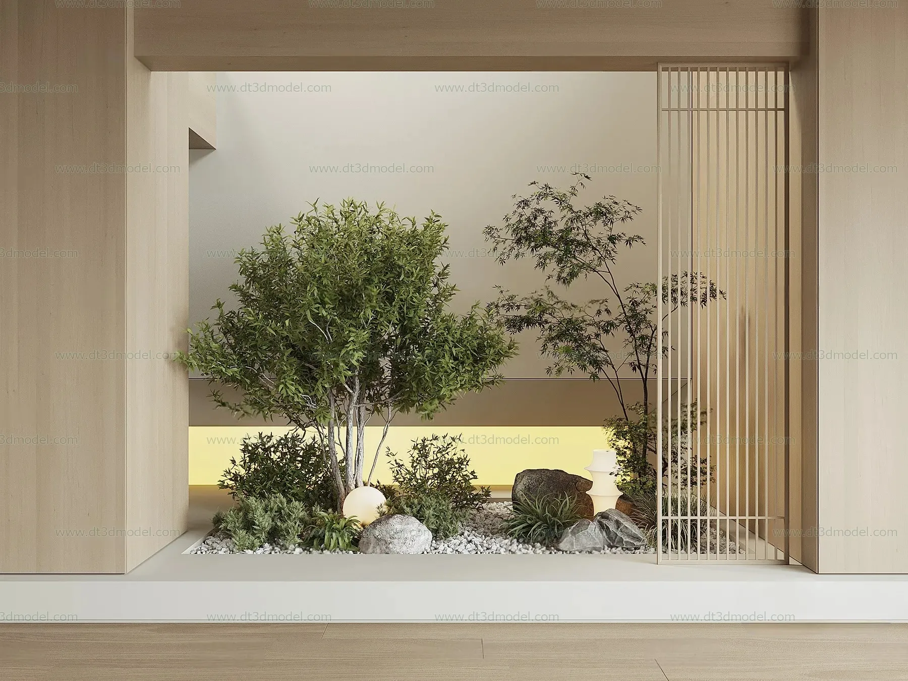 Miniature Garden 3D Scenes - Interior Plants - 017 - VRAY Render