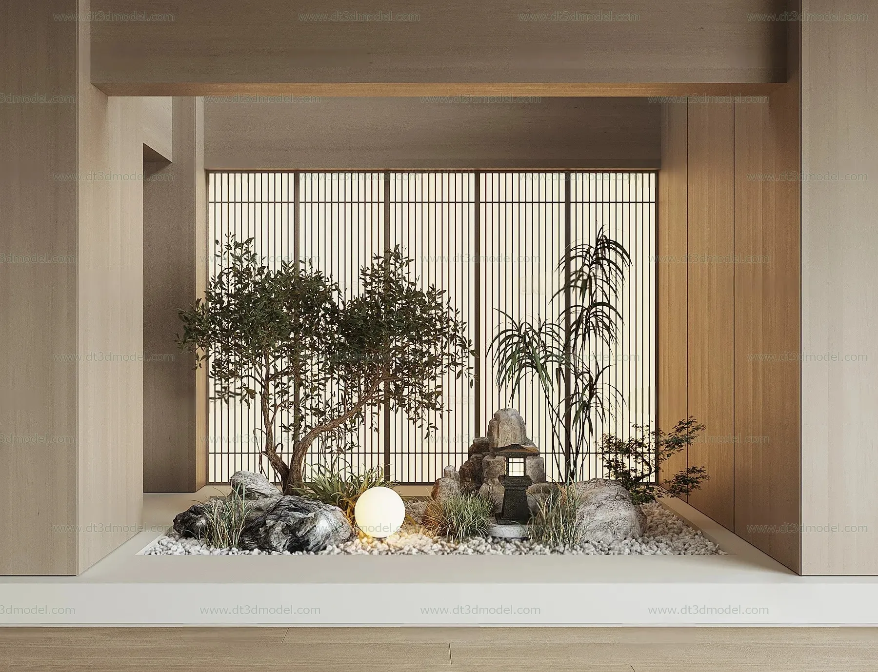 Miniature Garden 3D Scenes - Interior Plants - 018 - VRAY Render