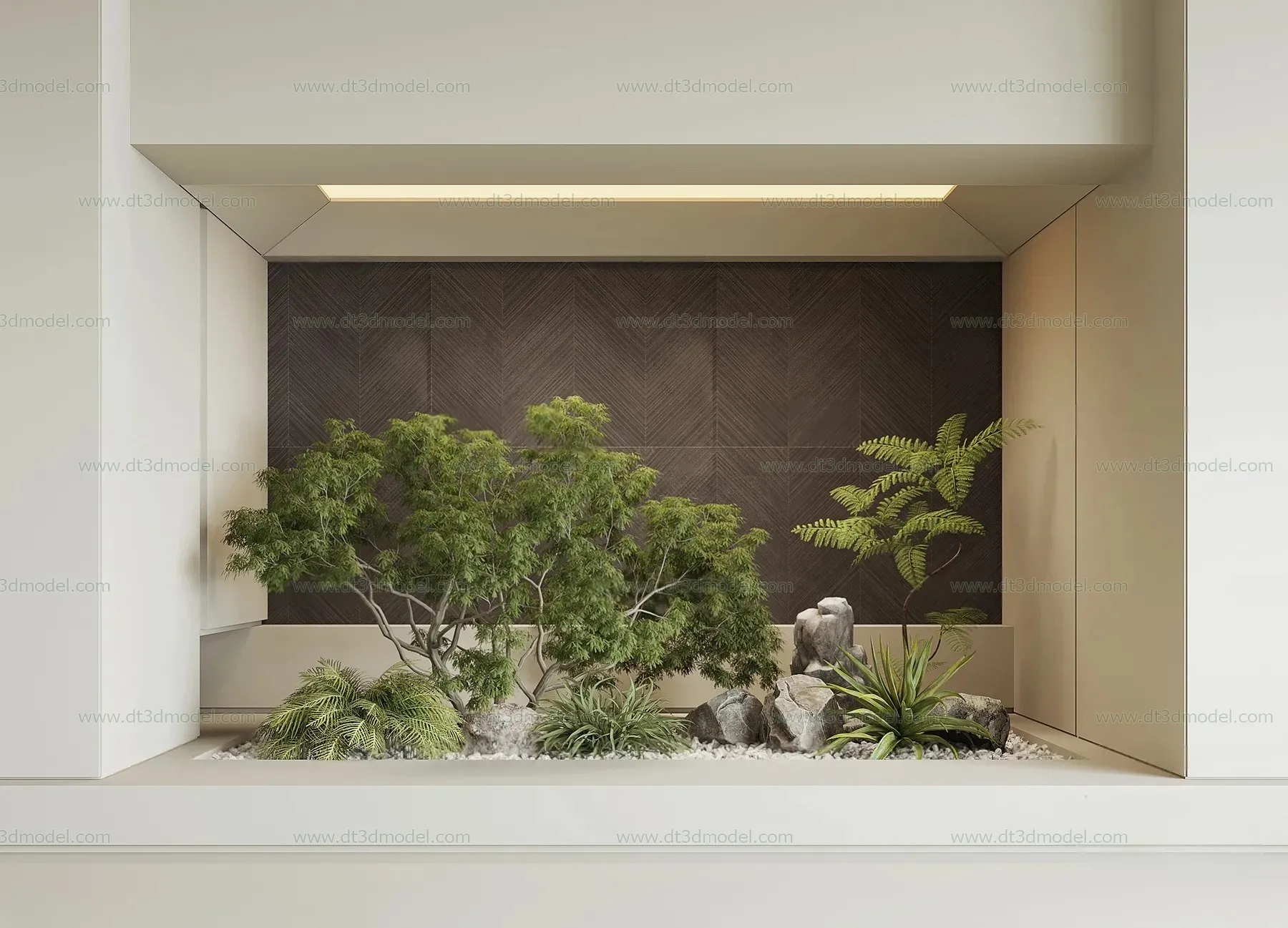 Miniature Garden 3D Scenes - Interior Plants - 020 - VRAY Render