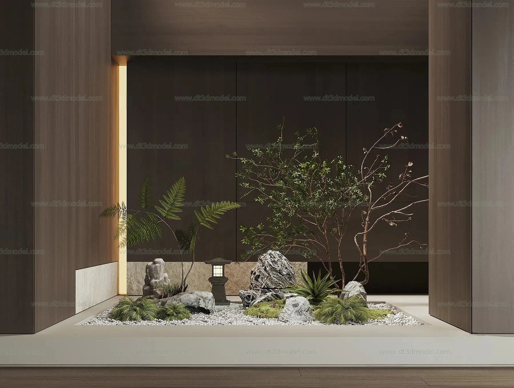 Miniature Garden 3D Scenes - Interior Plants - 021 - VRAY Render