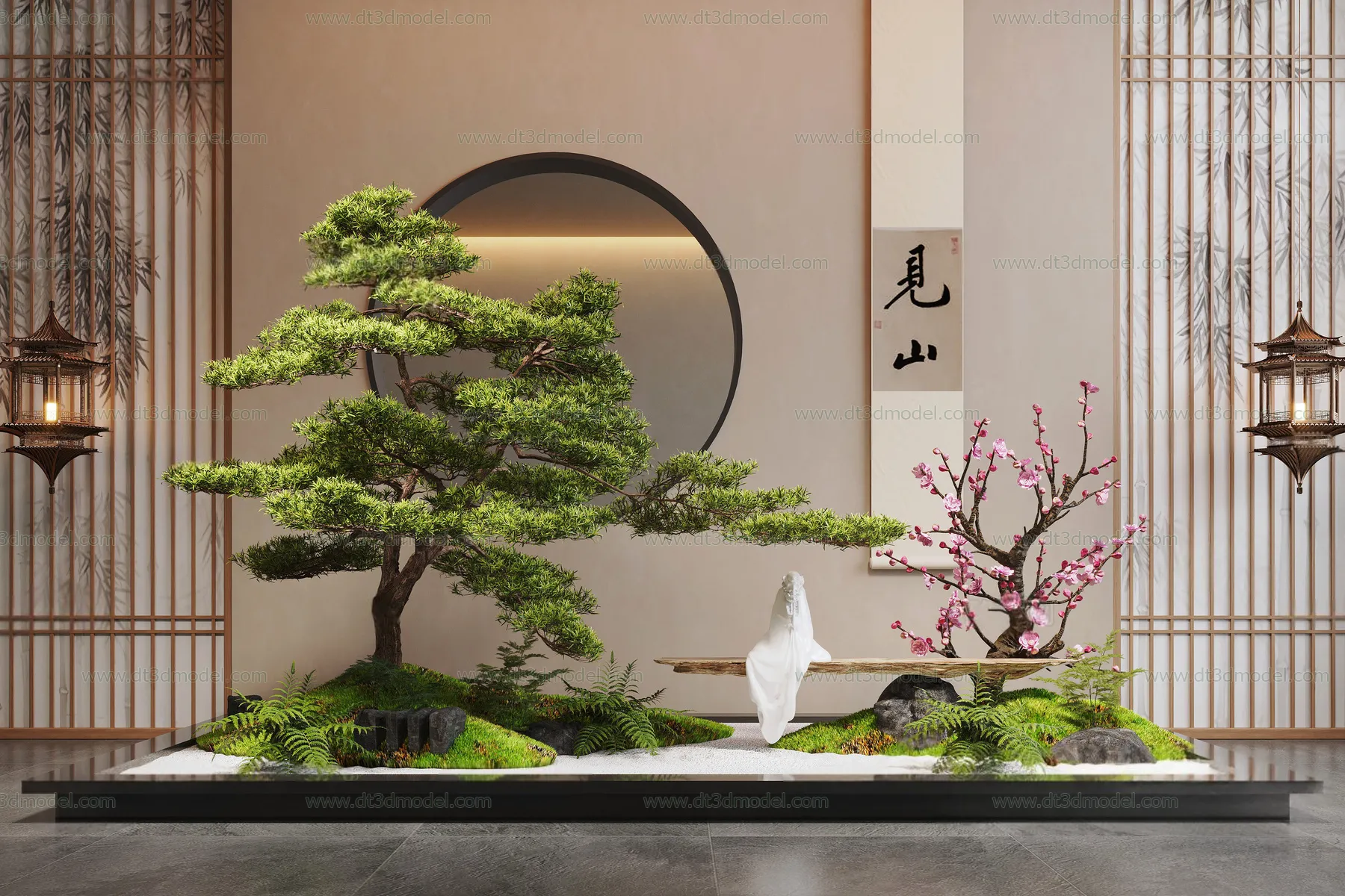 Miniature Garden 3D Scenes - Interior Plants - 023 - CORONA Render