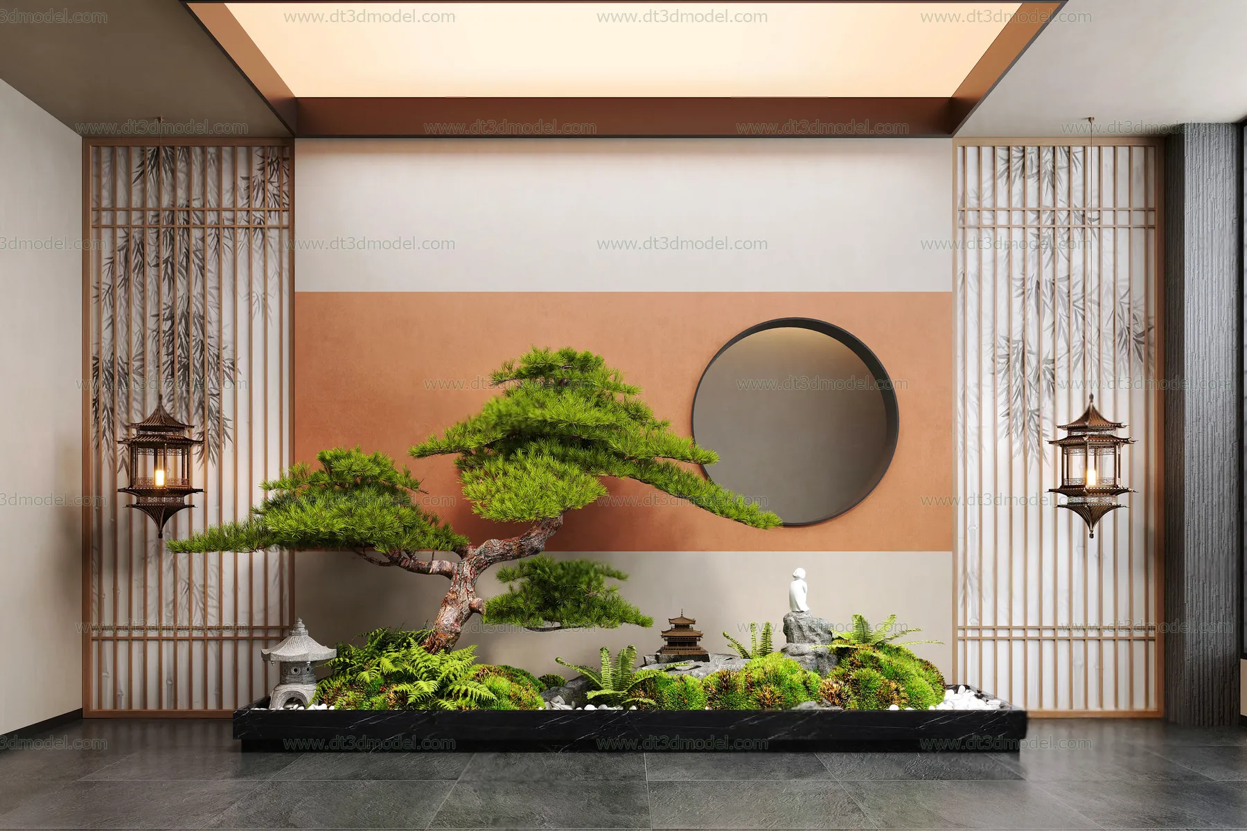 Miniature Garden 3D Scenes - Interior Plants - 024 - CORONA Render