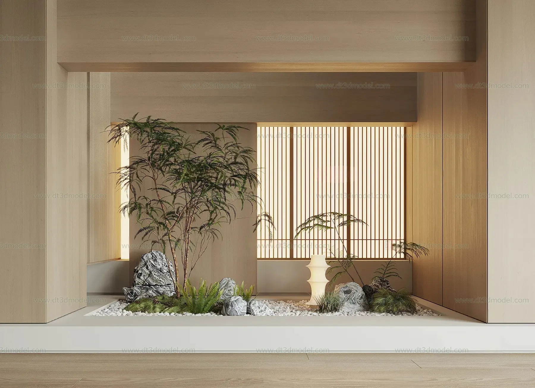 Miniature Garden 3D Scenes - Interior Plants - 025 - VRAY Render