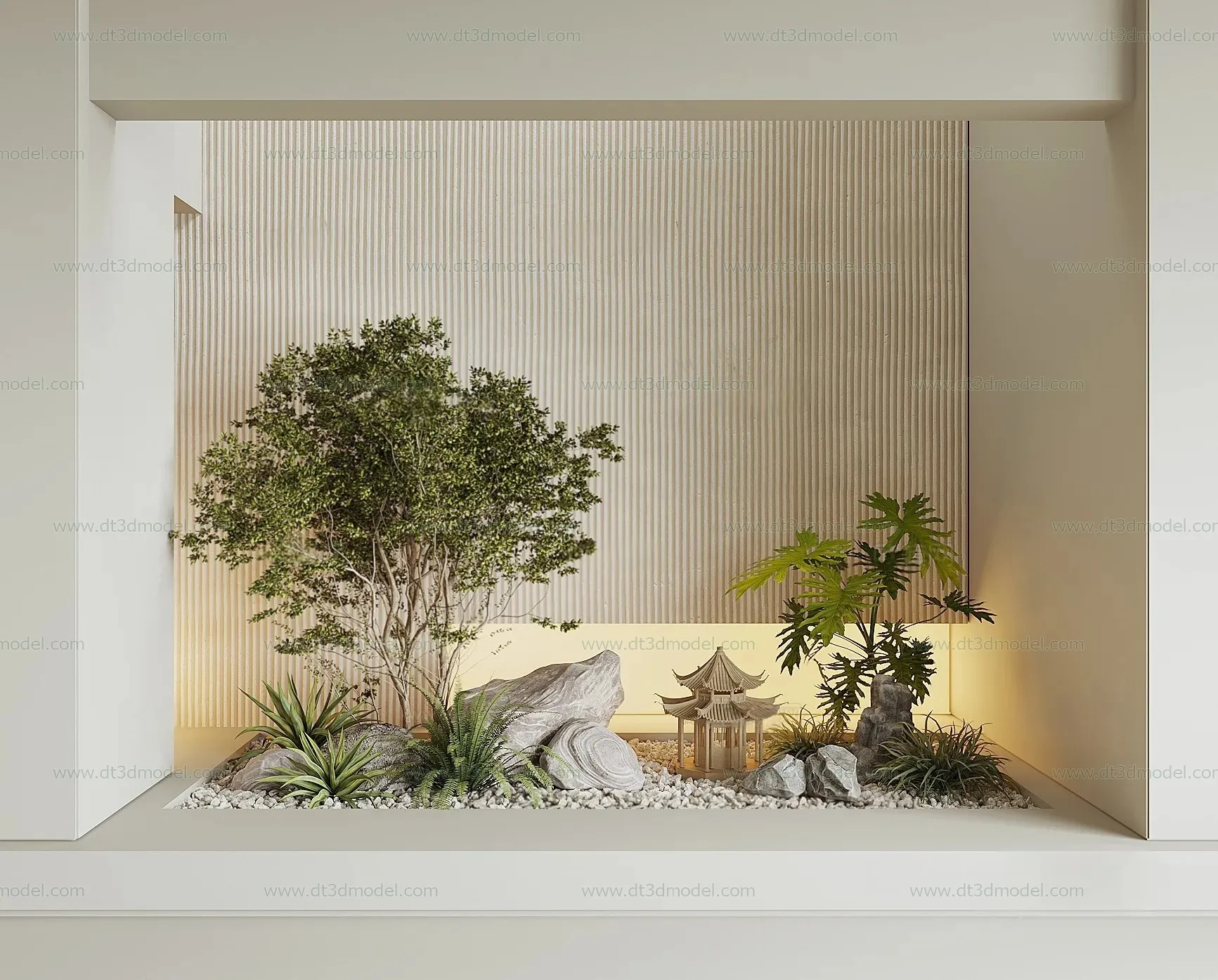 Miniature Garden 3D Scenes - Interior Plants - 027 - CORONA Render