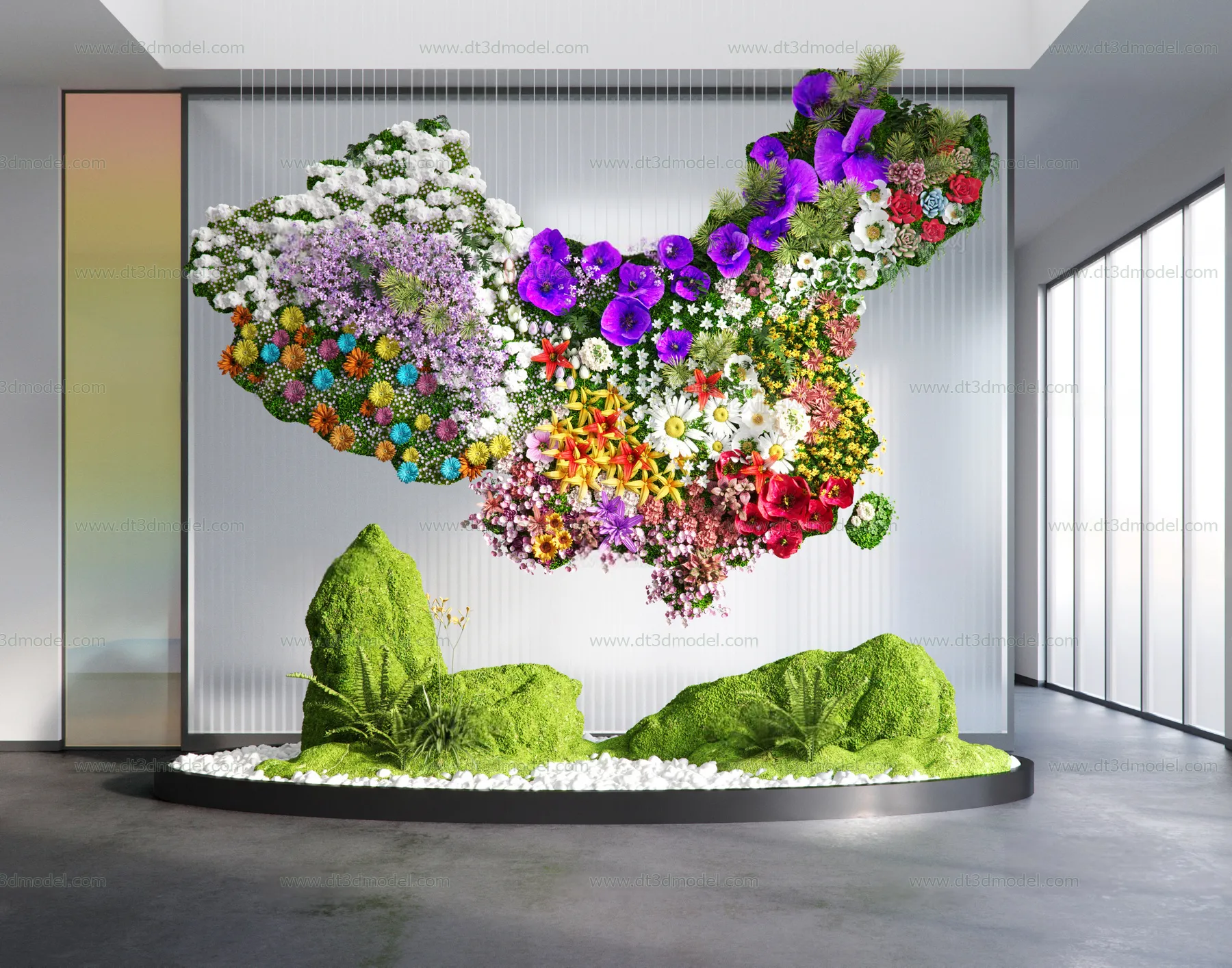 Miniature Garden 3D Scenes - Interior Plants - 028 - CORONA Render