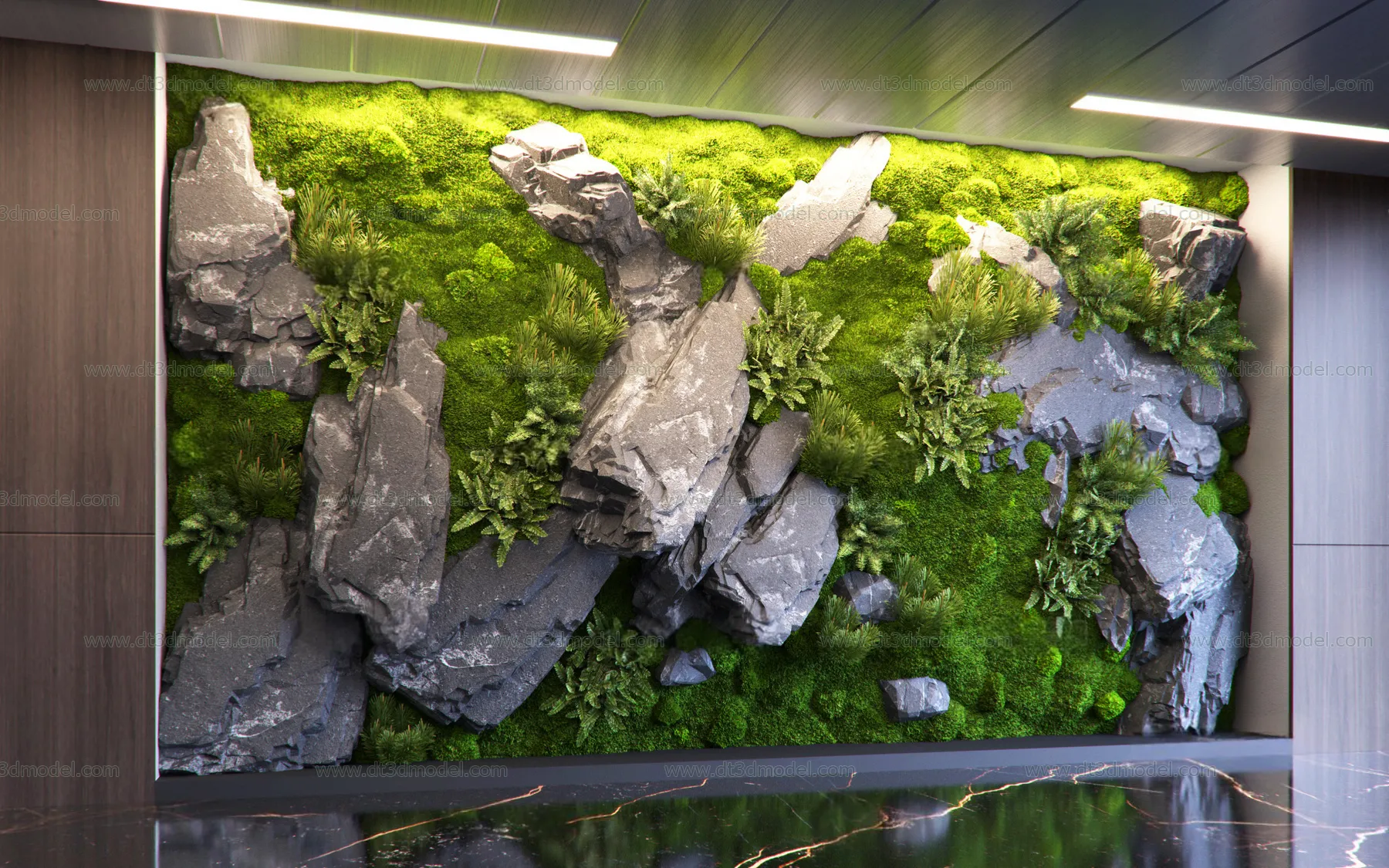 Miniature Garden 3D Scenes - Interior Plants - 029 - CORONA Render