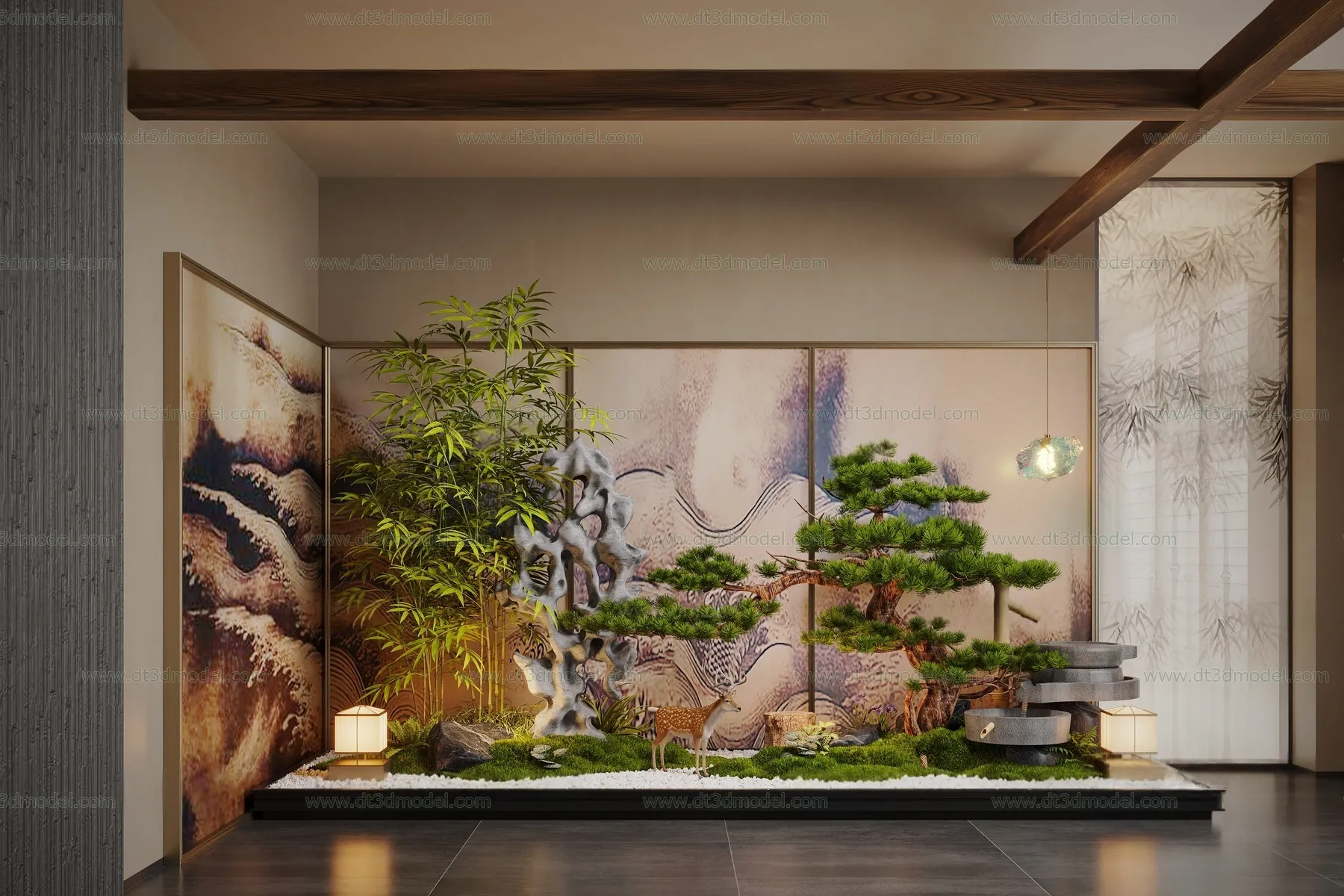 Miniature Garden 3D Scenes - Interior Plants - 030 - CORONA Render