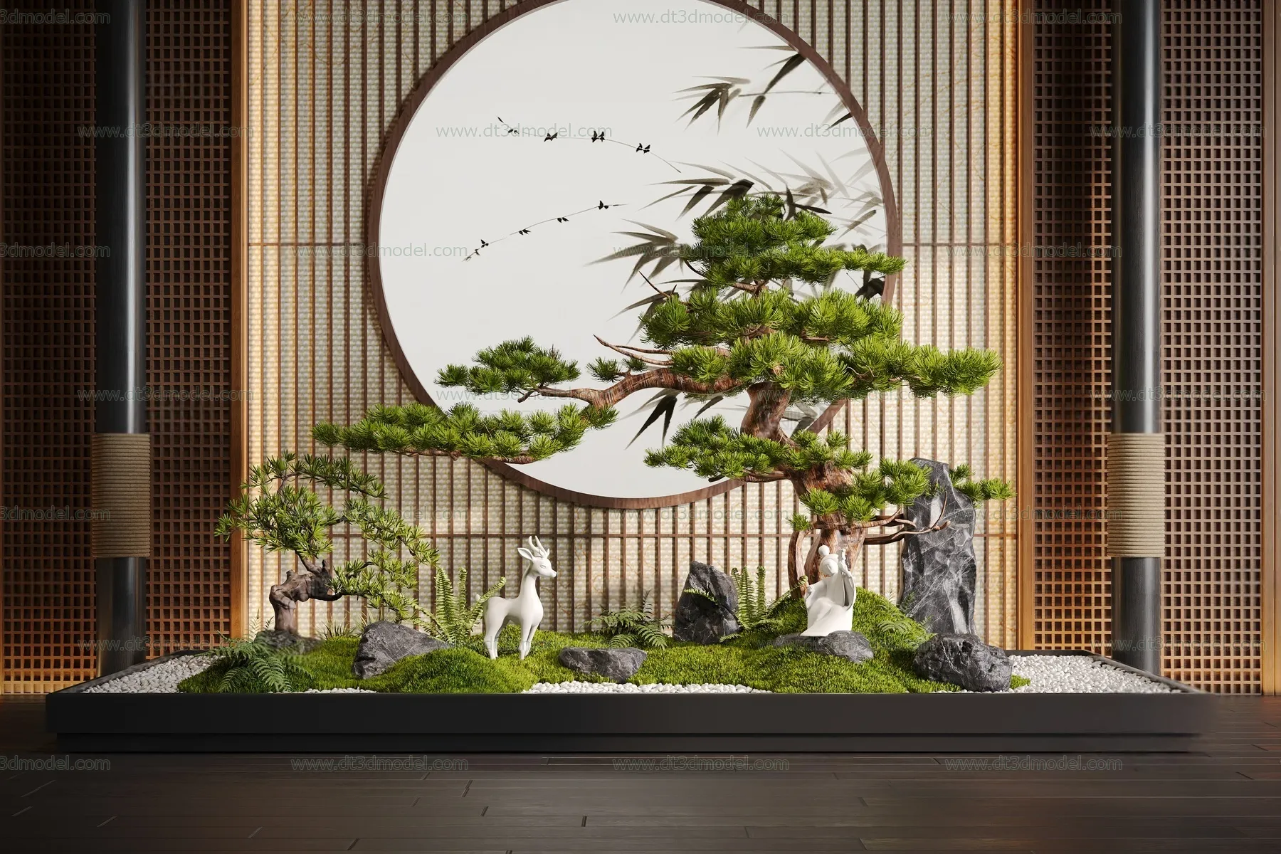 Miniature Garden 3D Scenes - Interior Plants - 031 - CORONA Render