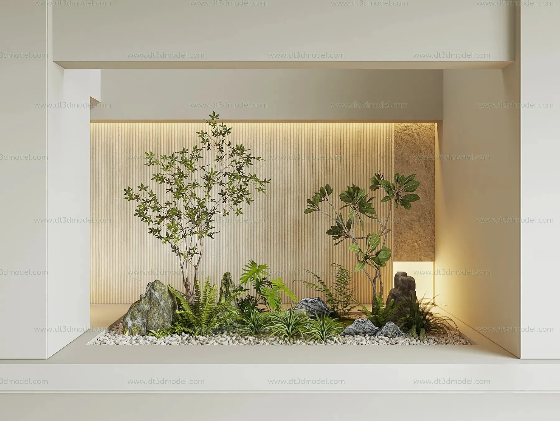 Miniature Garden 3D Scenes - Interior Plants - 034 - CORONA Render