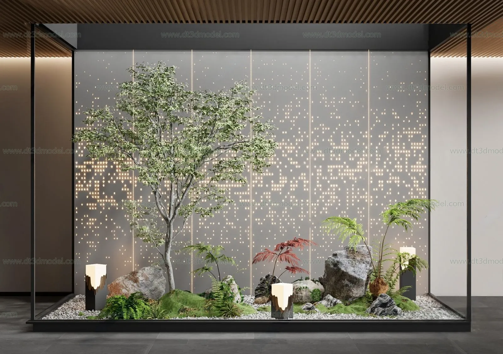 Miniature Garden 3D Scenes - Interior Plants - 037 - CORONA Render