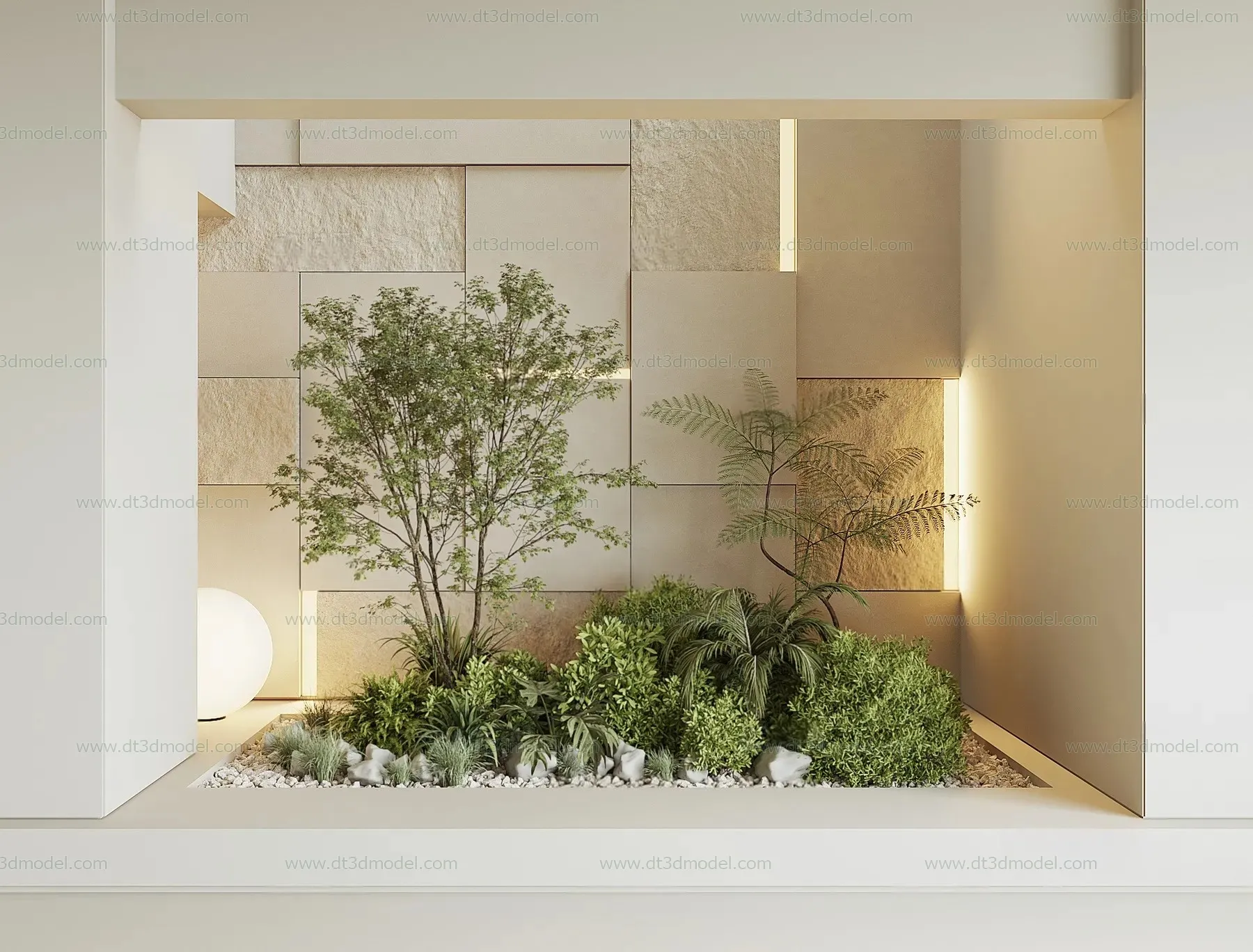 Miniature Garden 3D Scenes - Interior Plants - 039 - CORONA Render