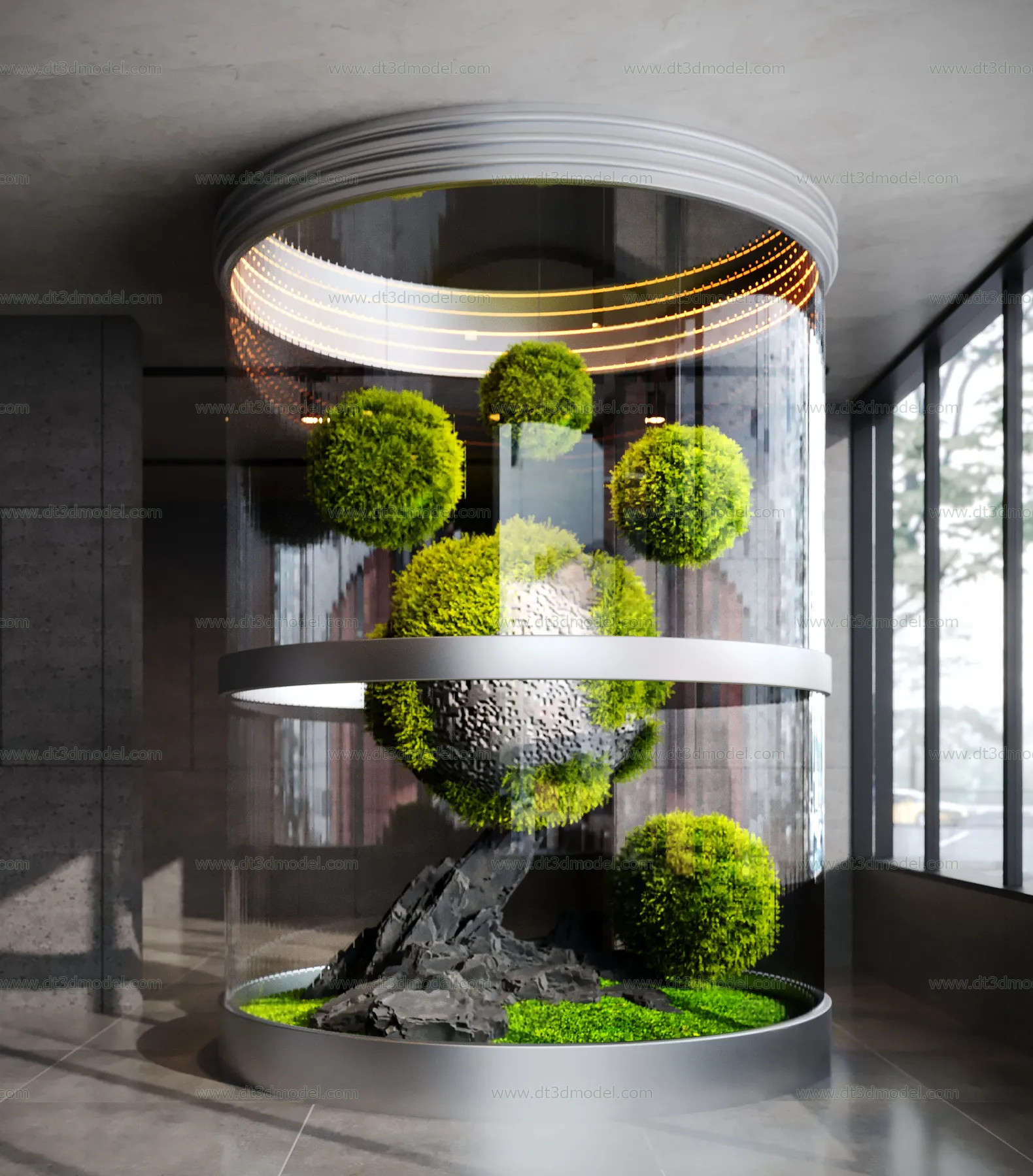 Miniature Garden 3D Scenes - Interior Plants - 043 - CORONA Render