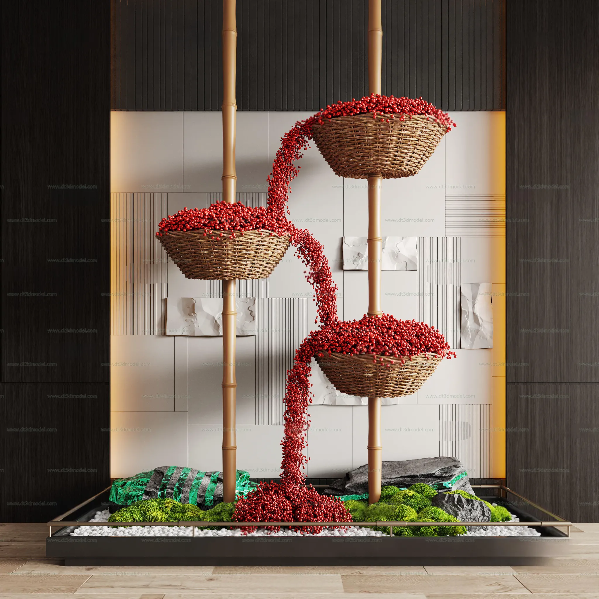 Miniature Garden 3D Scenes - Interior Plants - 044 - CORONA Render