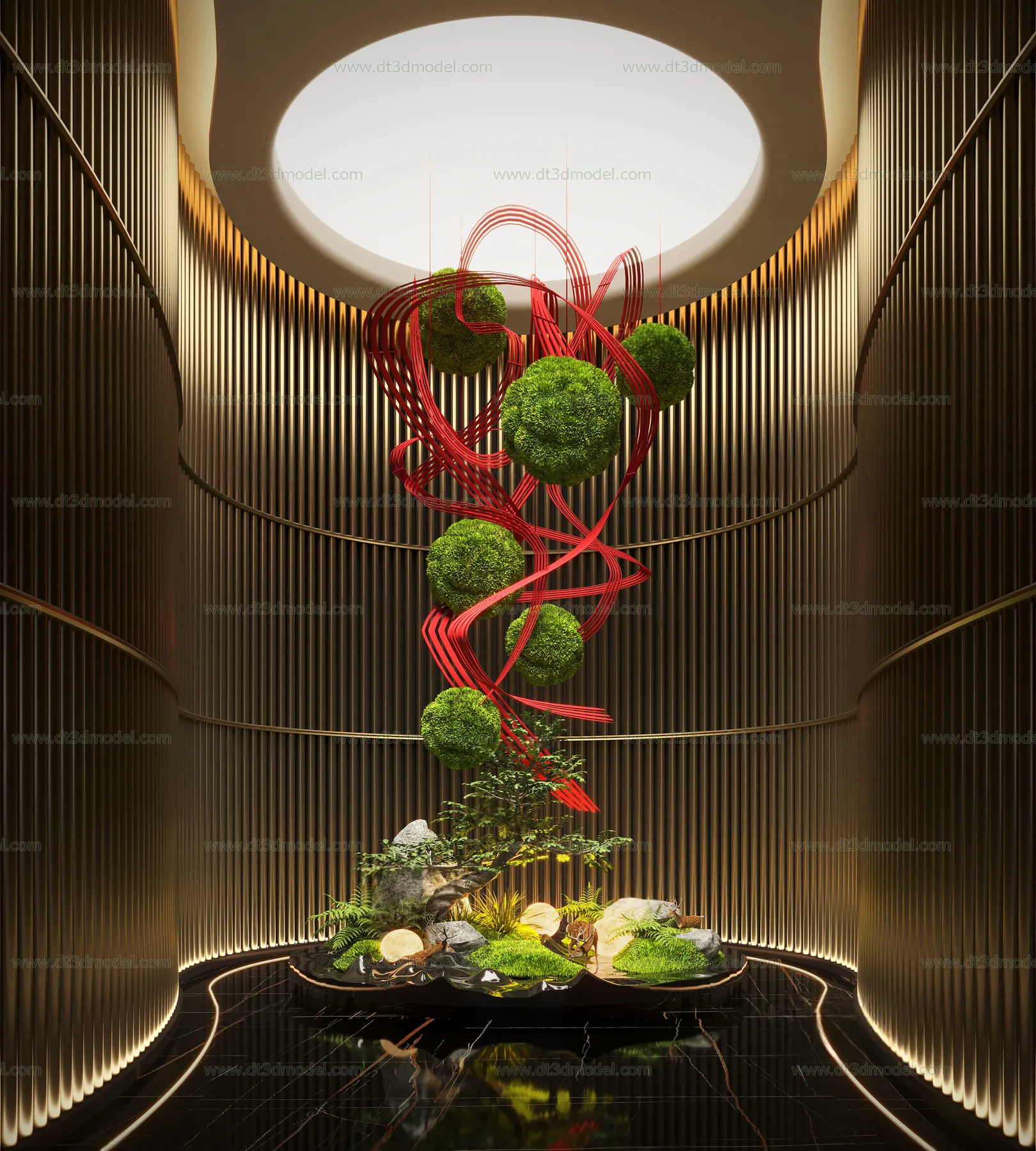 Miniature Garden 3D Scenes - Interior Plants - 045 - CORONA Render