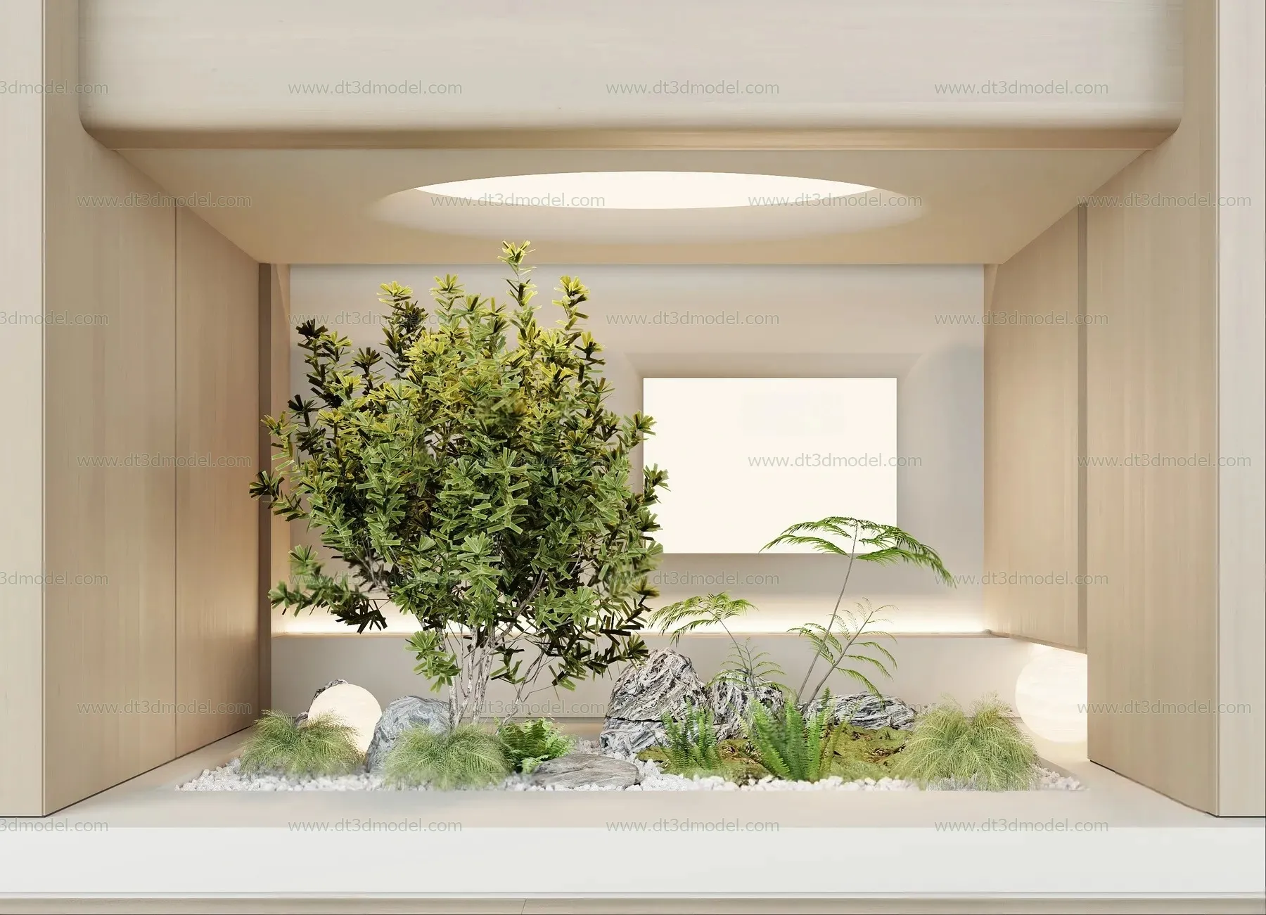 Miniature Garden 3D Scenes - Interior Plants - 047 - VRAY Render