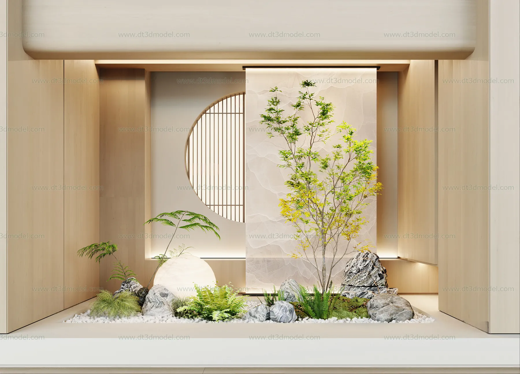 Miniature Garden 3D Scenes - Interior Plants - 048 - VRAY Render