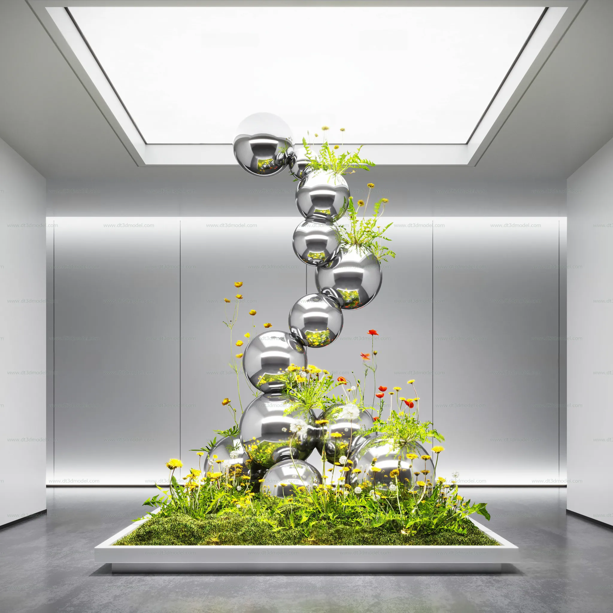 Miniature Garden 3D Scenes - Interior Plants - 050 - CORONA Render