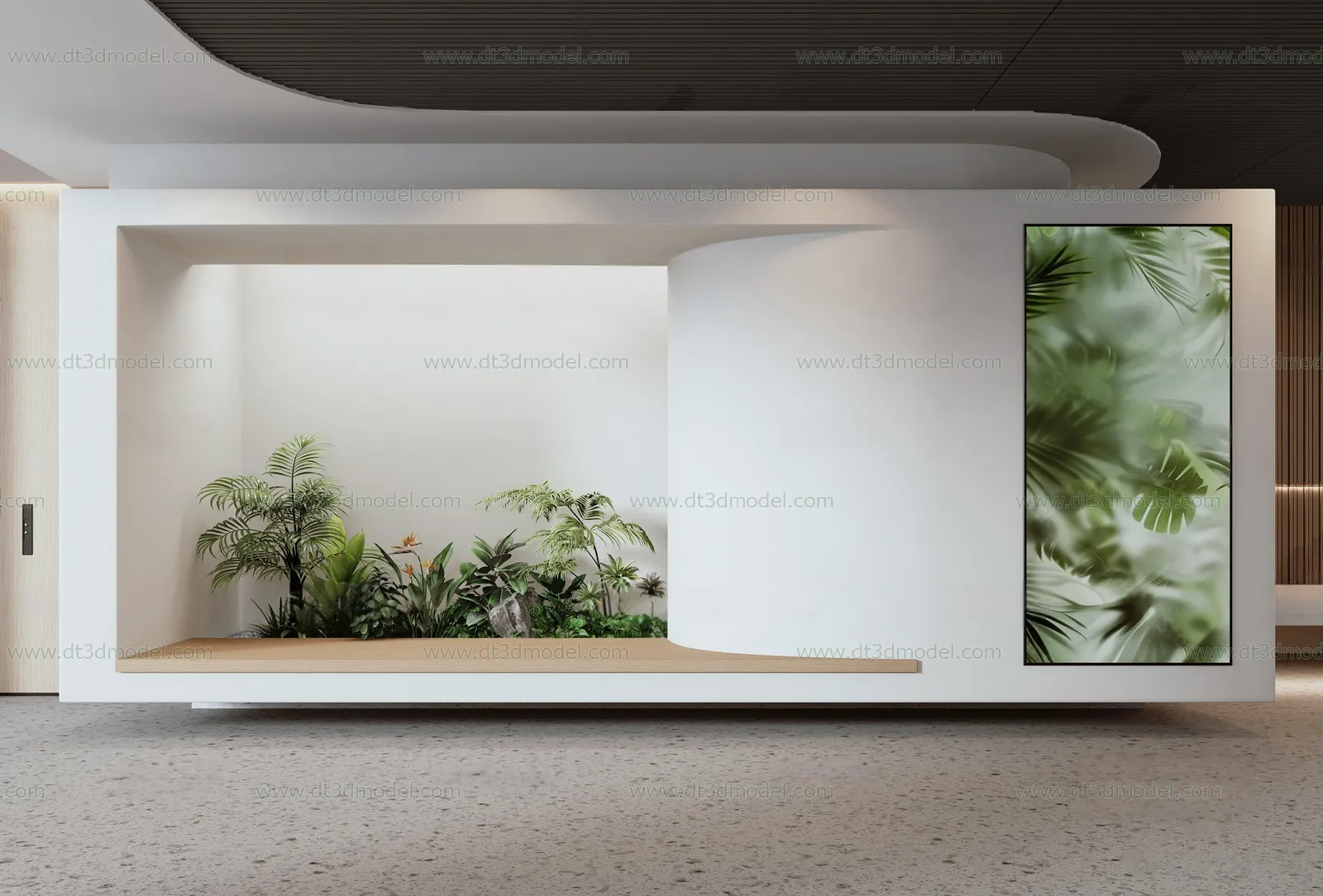 Miniature Garden 3D Scenes - Interior Plants - 052 - VRAY Render