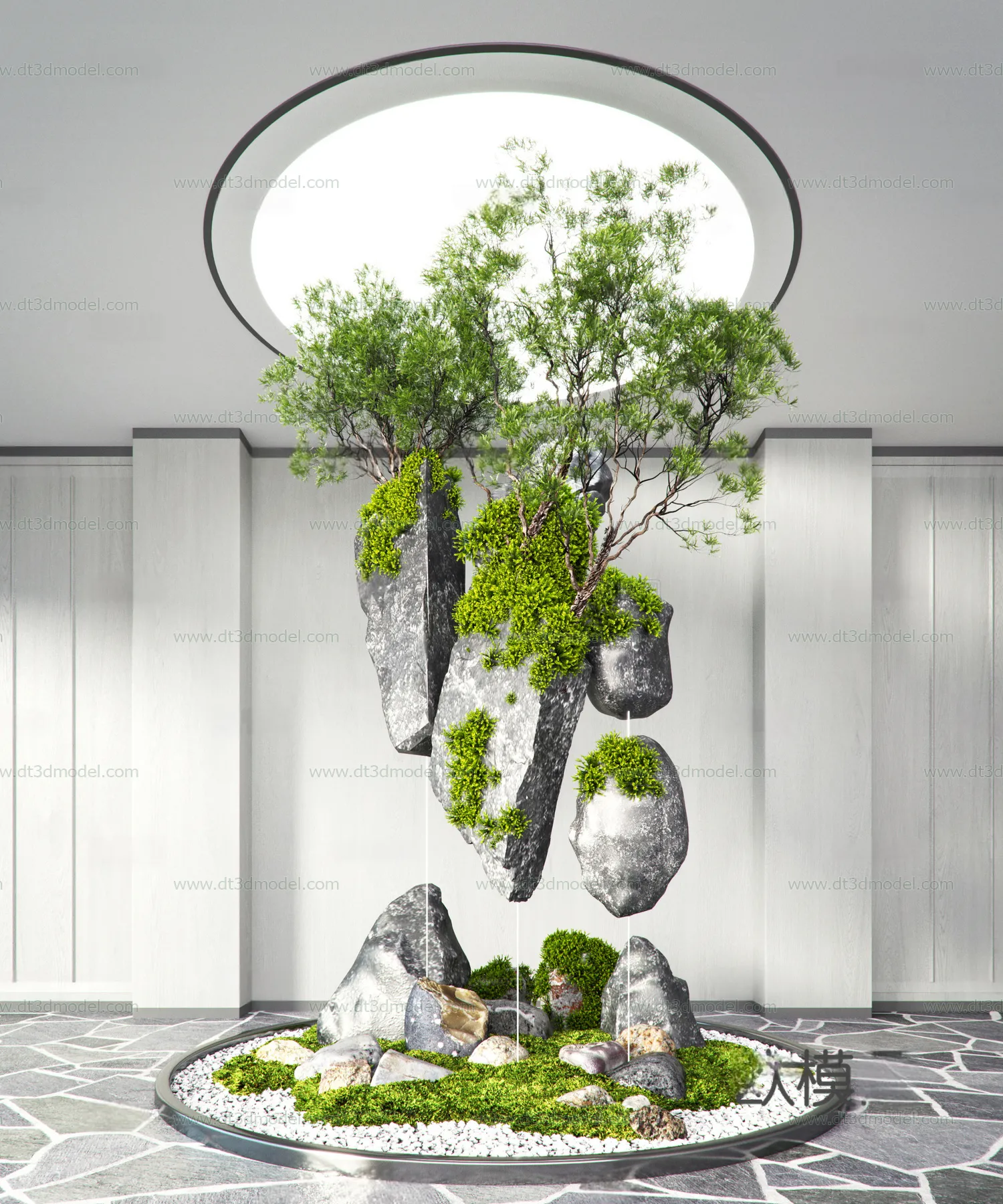 Miniature Garden 3D Scenes - Interior Plants - 056 - CORONA Render