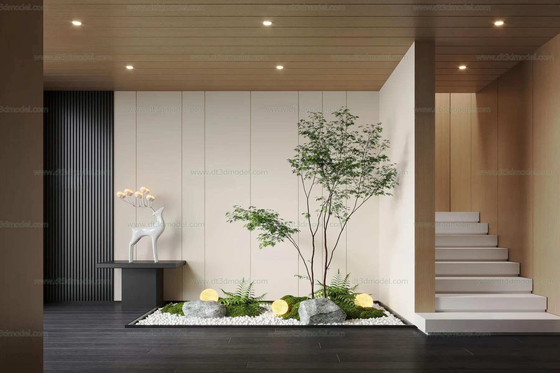 Miniature Garden 3D Scenes - Interior Plants - 058 - CORONA Render