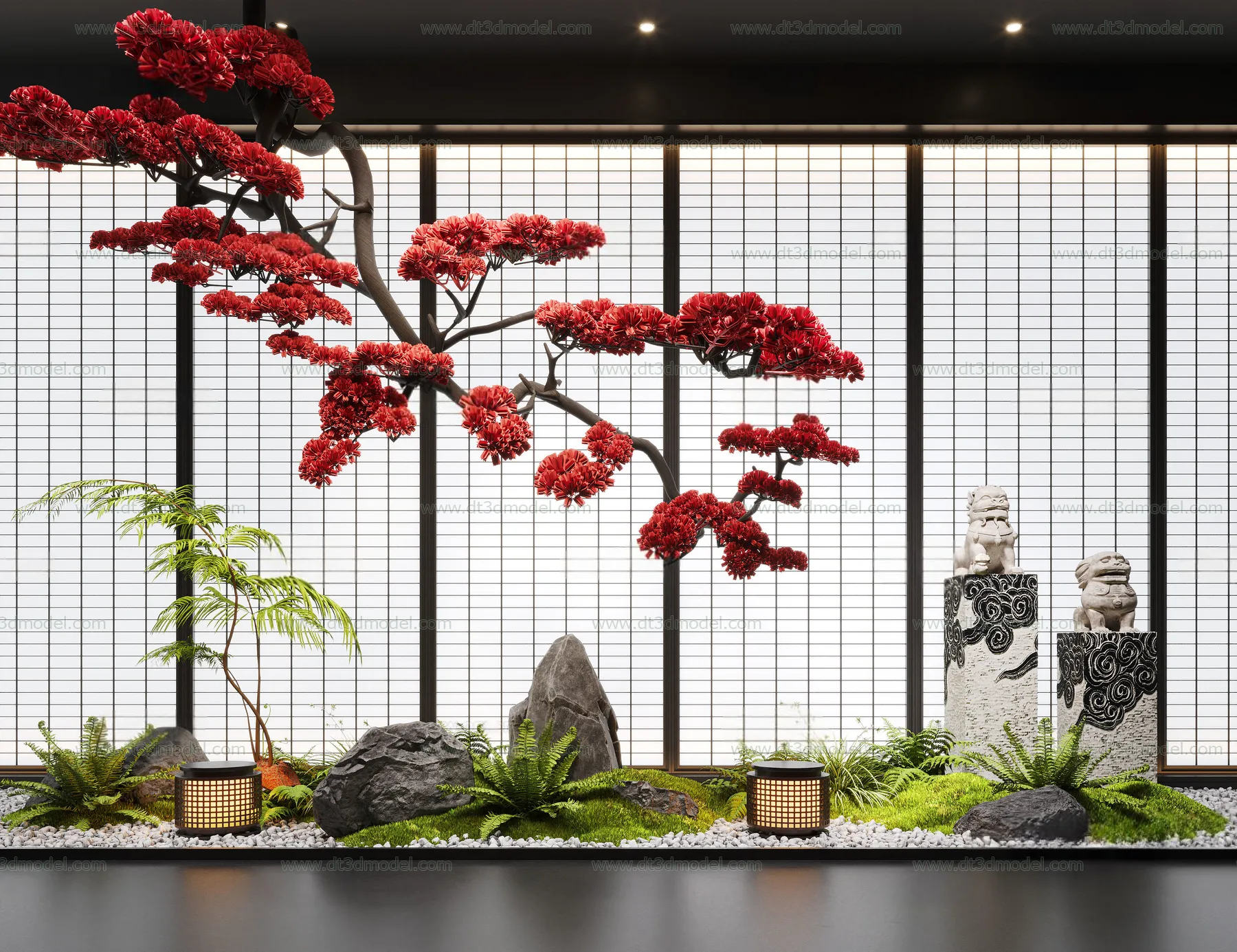 Miniature Garden 3D Scenes - Interior Plants - 060 - CORONA Render