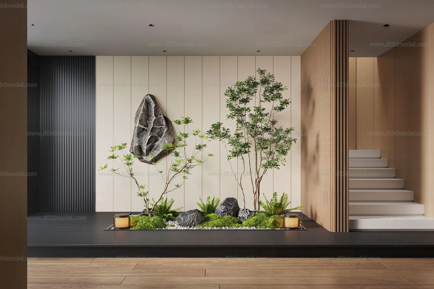 Miniature Garden 3D Scenes - Interior Plants - 061 - CORONA Render