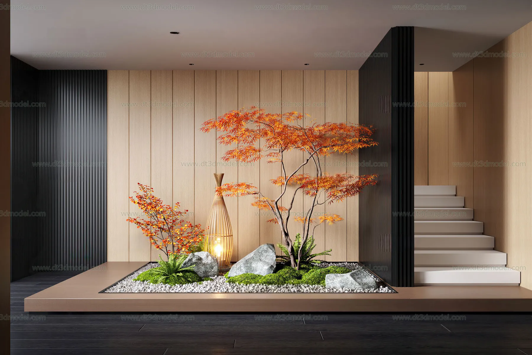 Miniature Garden 3D Scenes - Interior Plants - 062 - CORONA Render