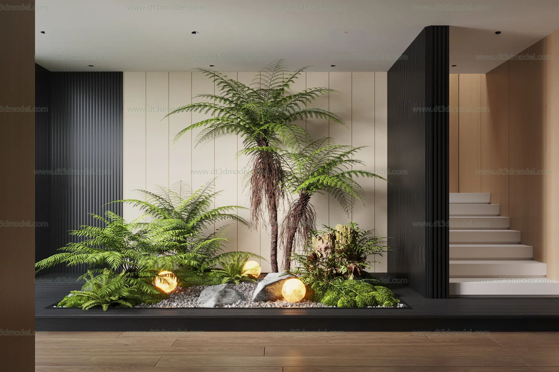 Miniature Garden 3D Scenes - Interior Plants - 063 - CORONA Render