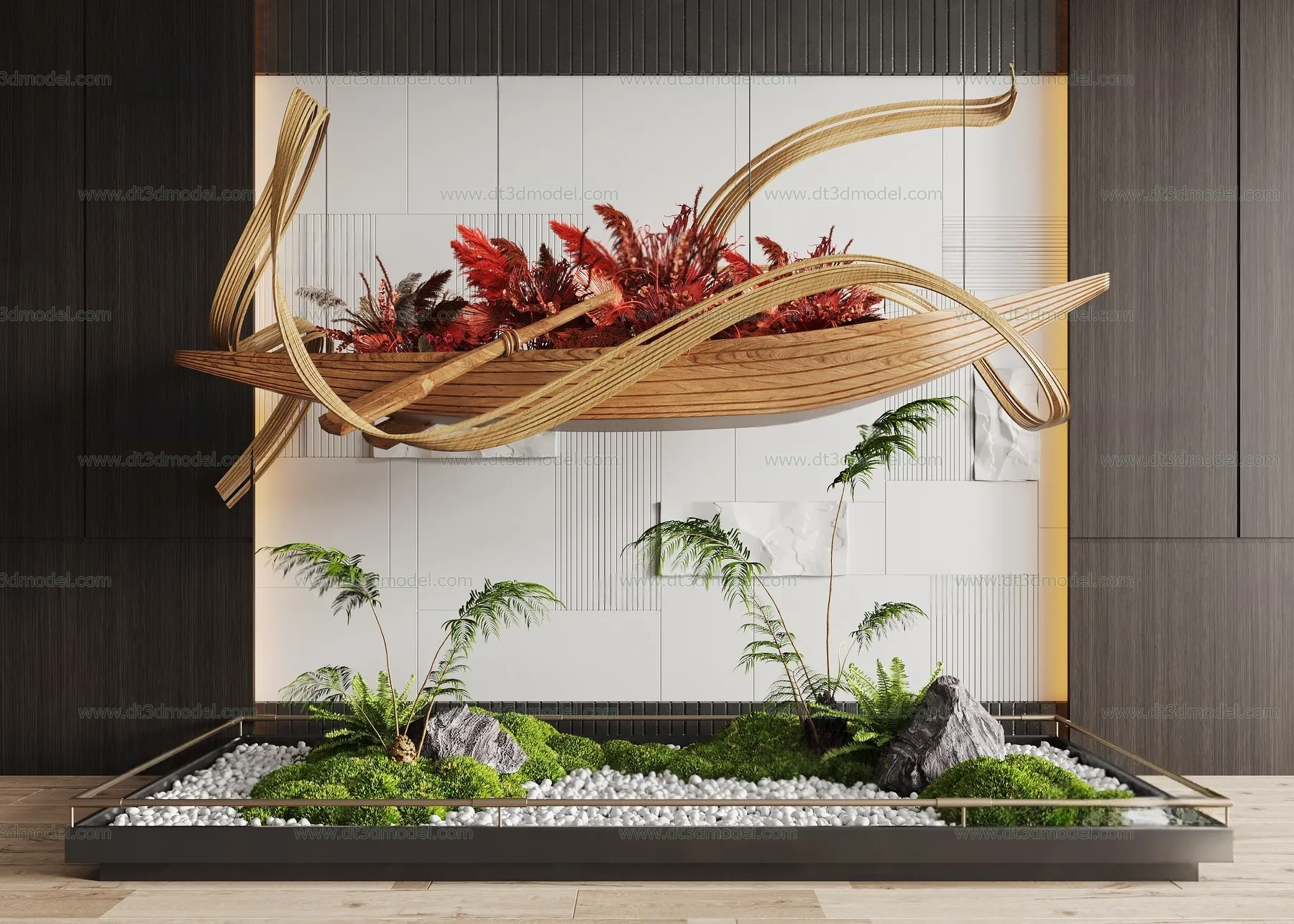 Miniature Garden 3D Scenes - Interior Plants - 064 - CORONA Render