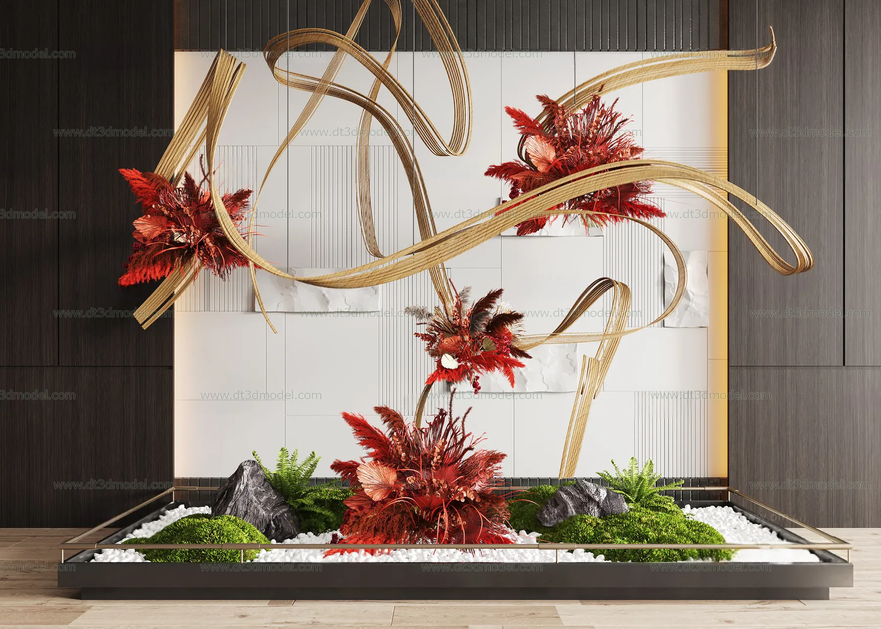 Miniature Garden 3D Scenes - Interior Plants - 065 - CORONA Render