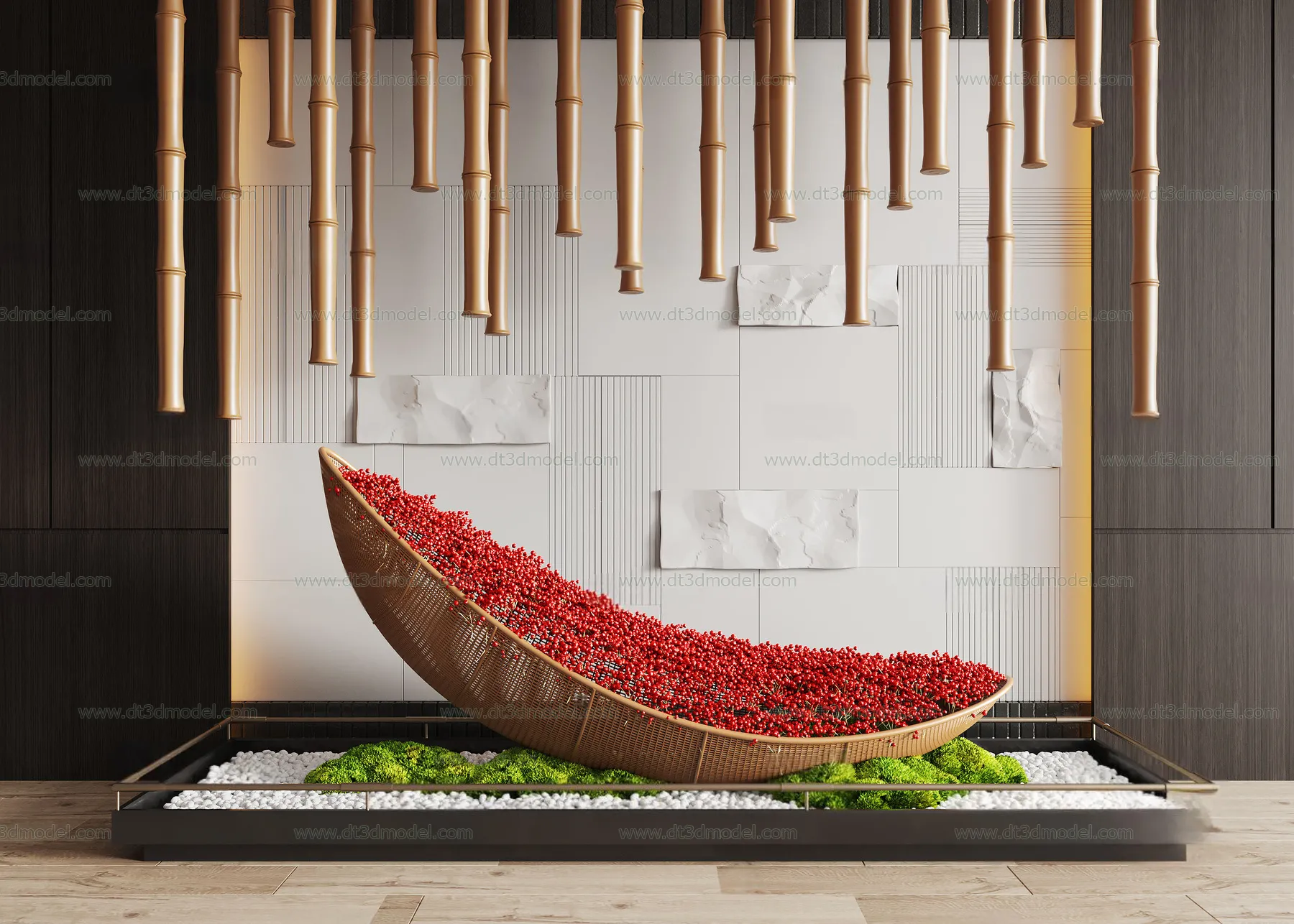 Miniature Garden 3D Scenes - Interior Plants - 066 - CORONA Render