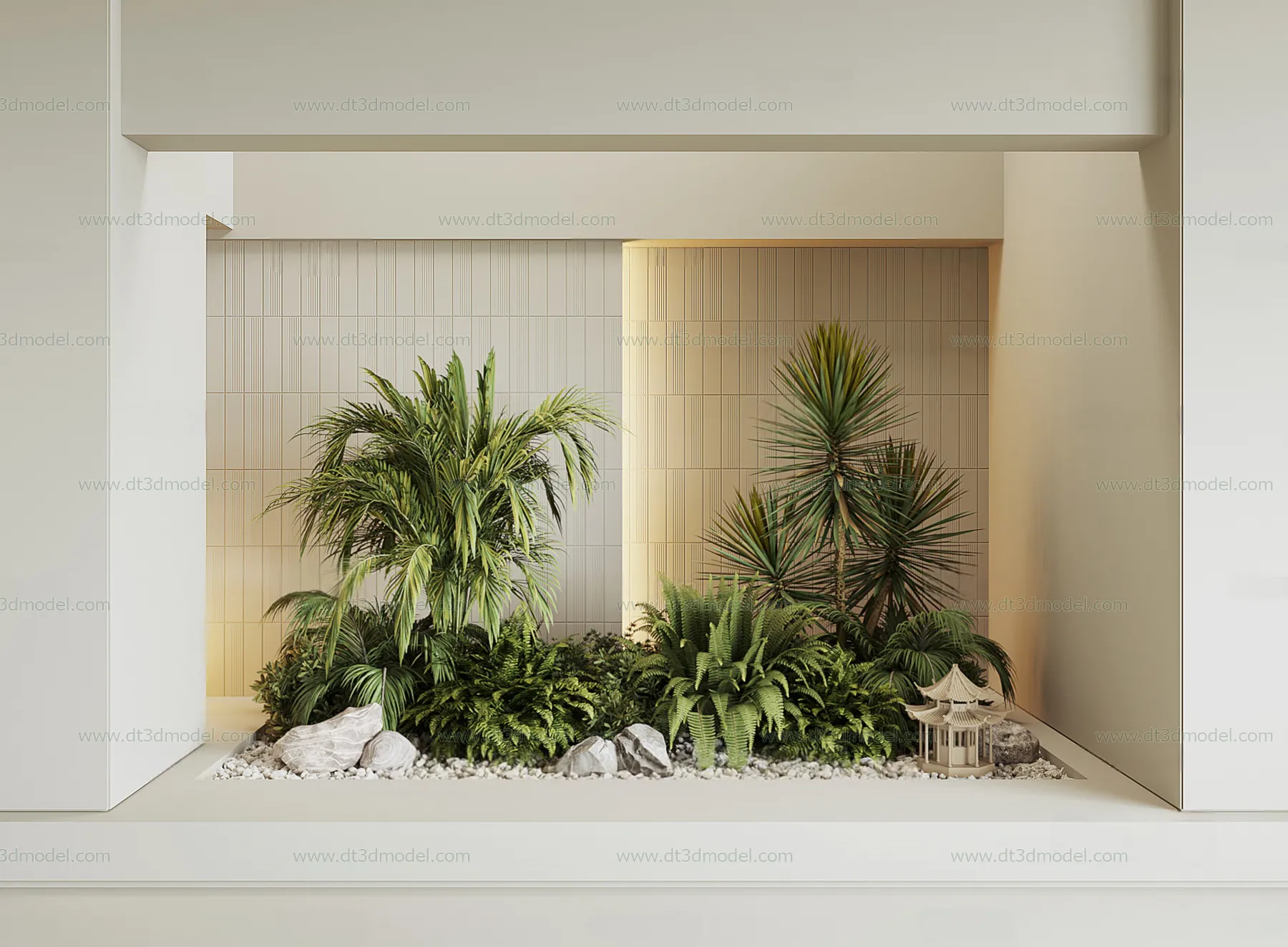 Miniature Garden 3D Scenes - Interior Plants - 068 - CORONA Render