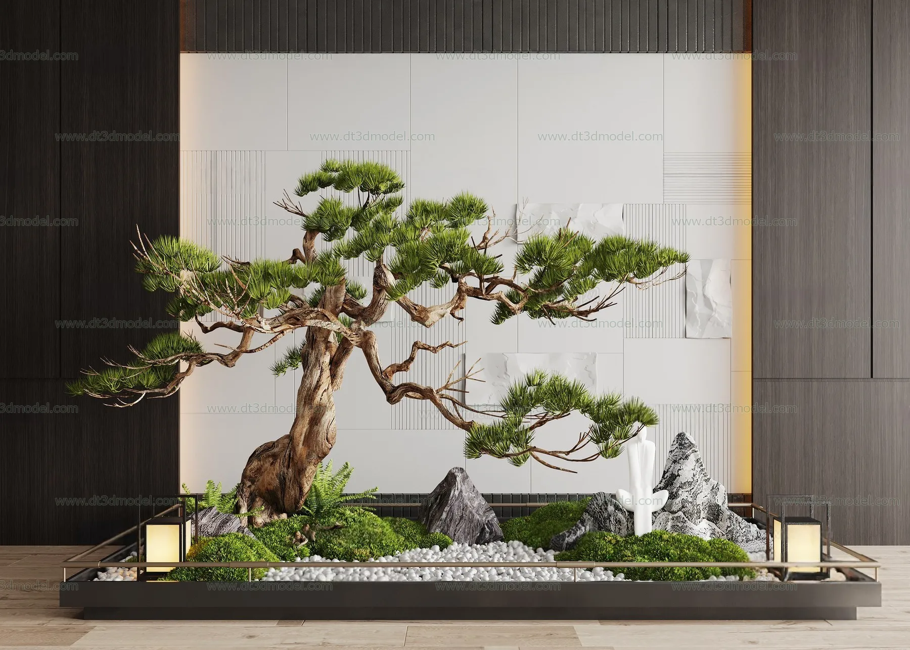 Miniature Garden 3D Scenes - Interior Plants - 070 - CORONA Render