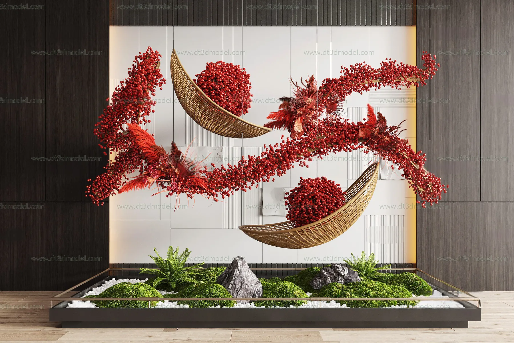 Miniature Garden 3D Scenes - Interior Plants - 072 - CORONA Render