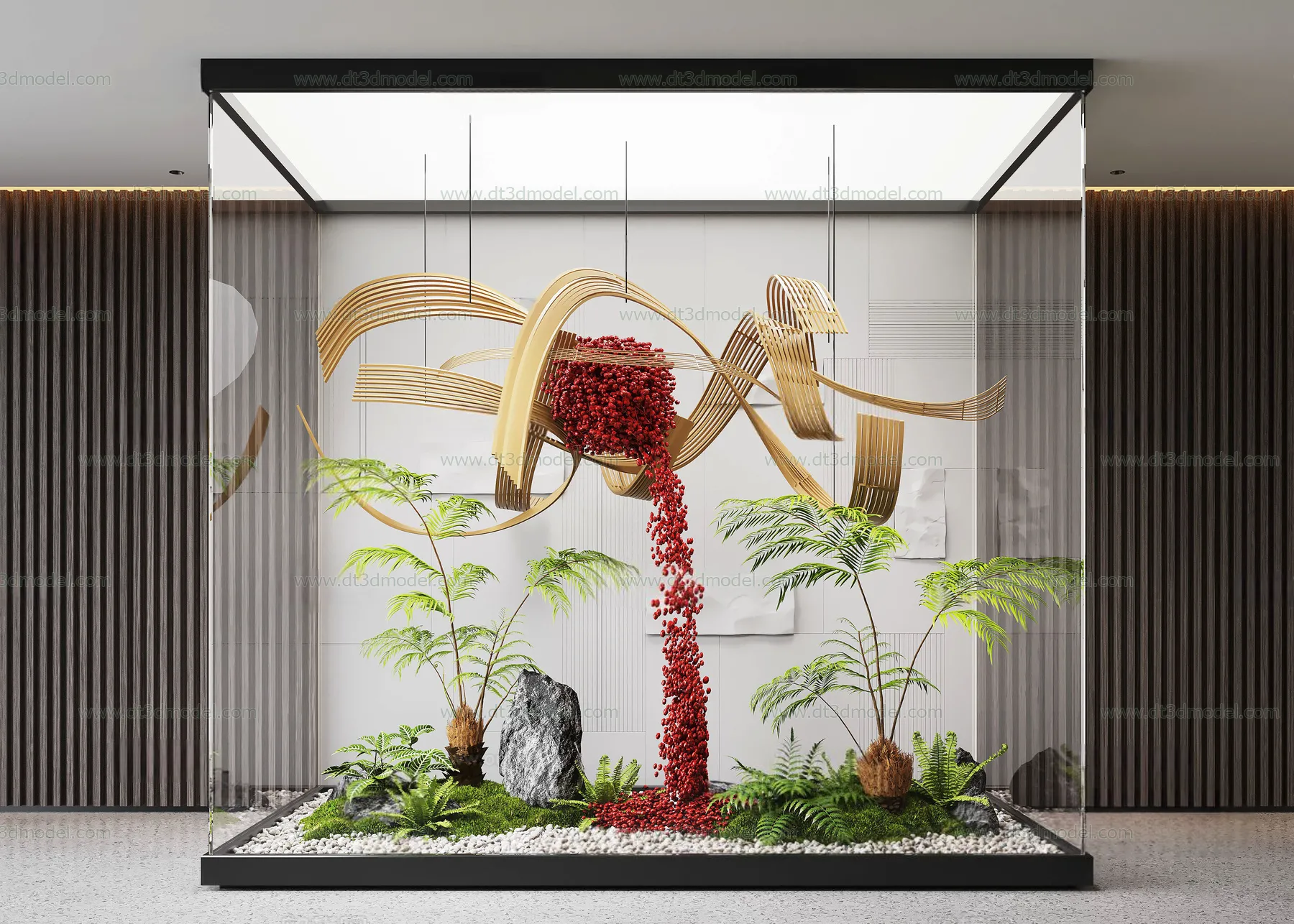 Miniature Garden 3D Scenes - Interior Plants - 082 - CORONA Render