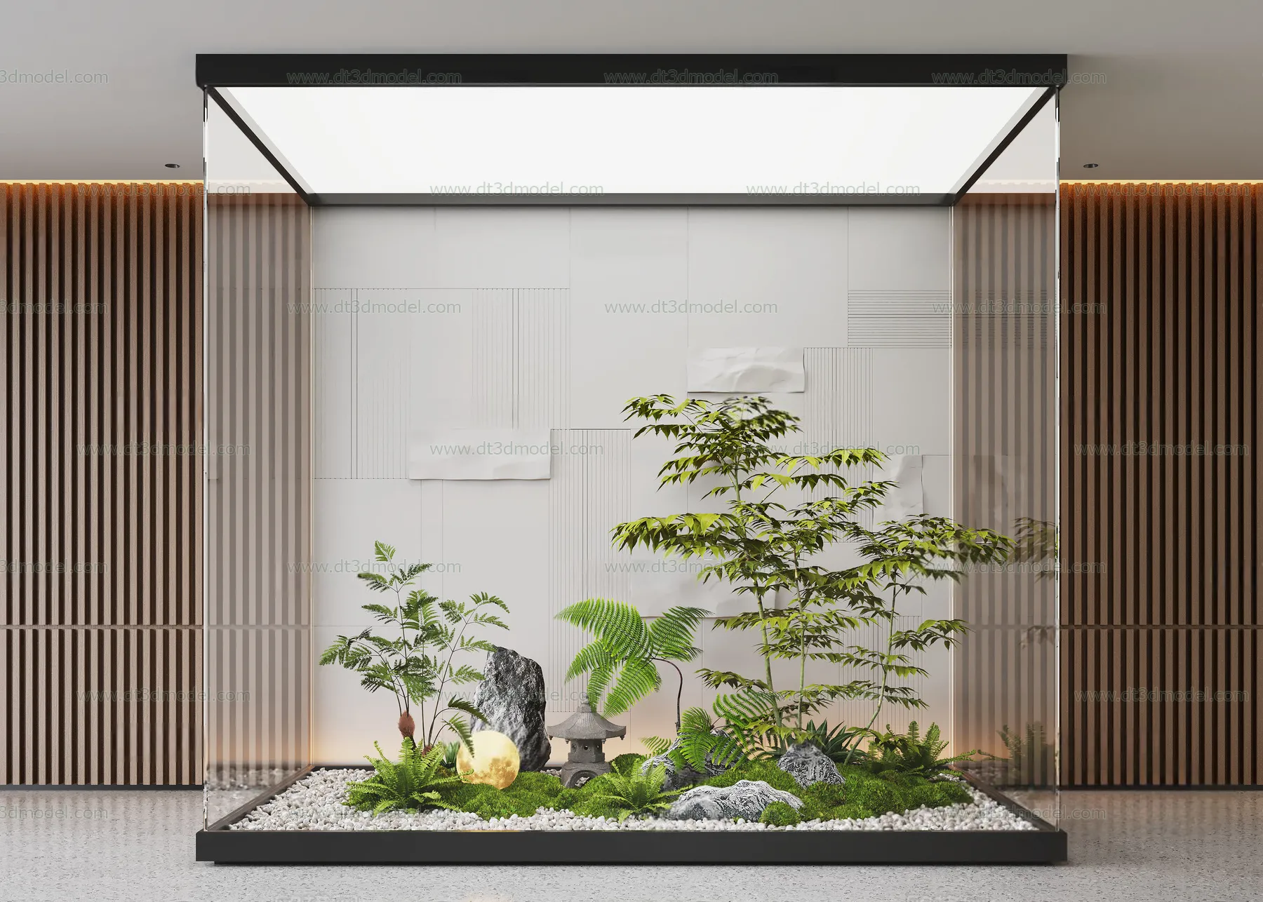 Miniature Garden 3D Scenes - Interior Plants - 083 - CORONA Render