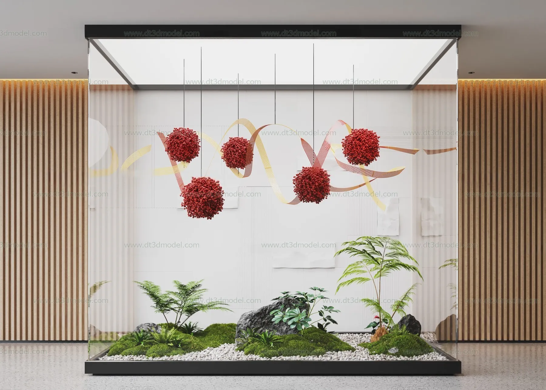 Miniature Garden 3D Scenes - Interior Plants - 084 - CORONA Render